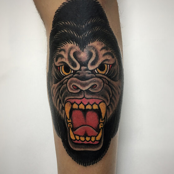tattoo gorilla tatuaggio