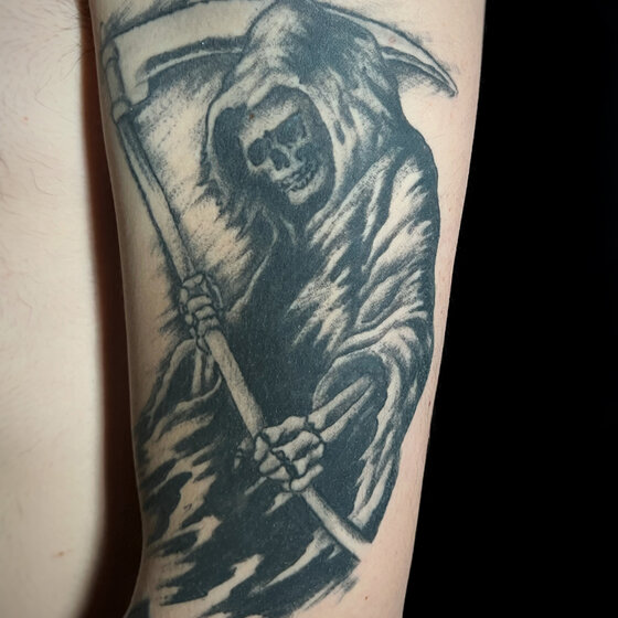 tatuaggio morte tradizionale