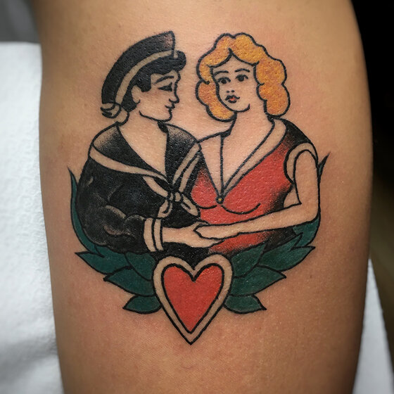 tatuaggio amore tradizionale